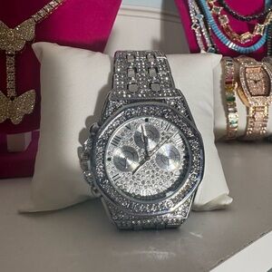 Silver Rhinestone Watch